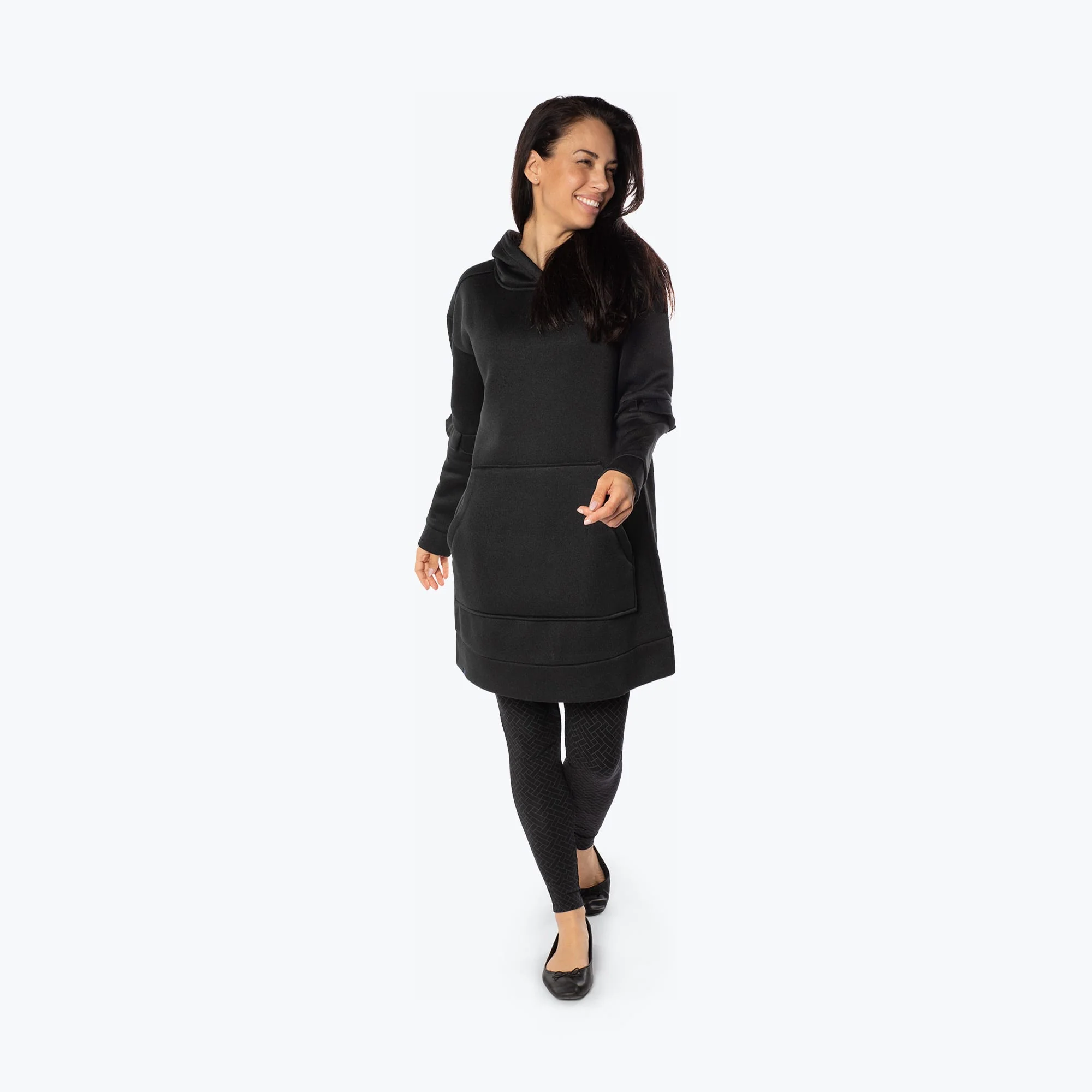 Peekaboo Sweater Fleece Tunic Hoodie - Image 12