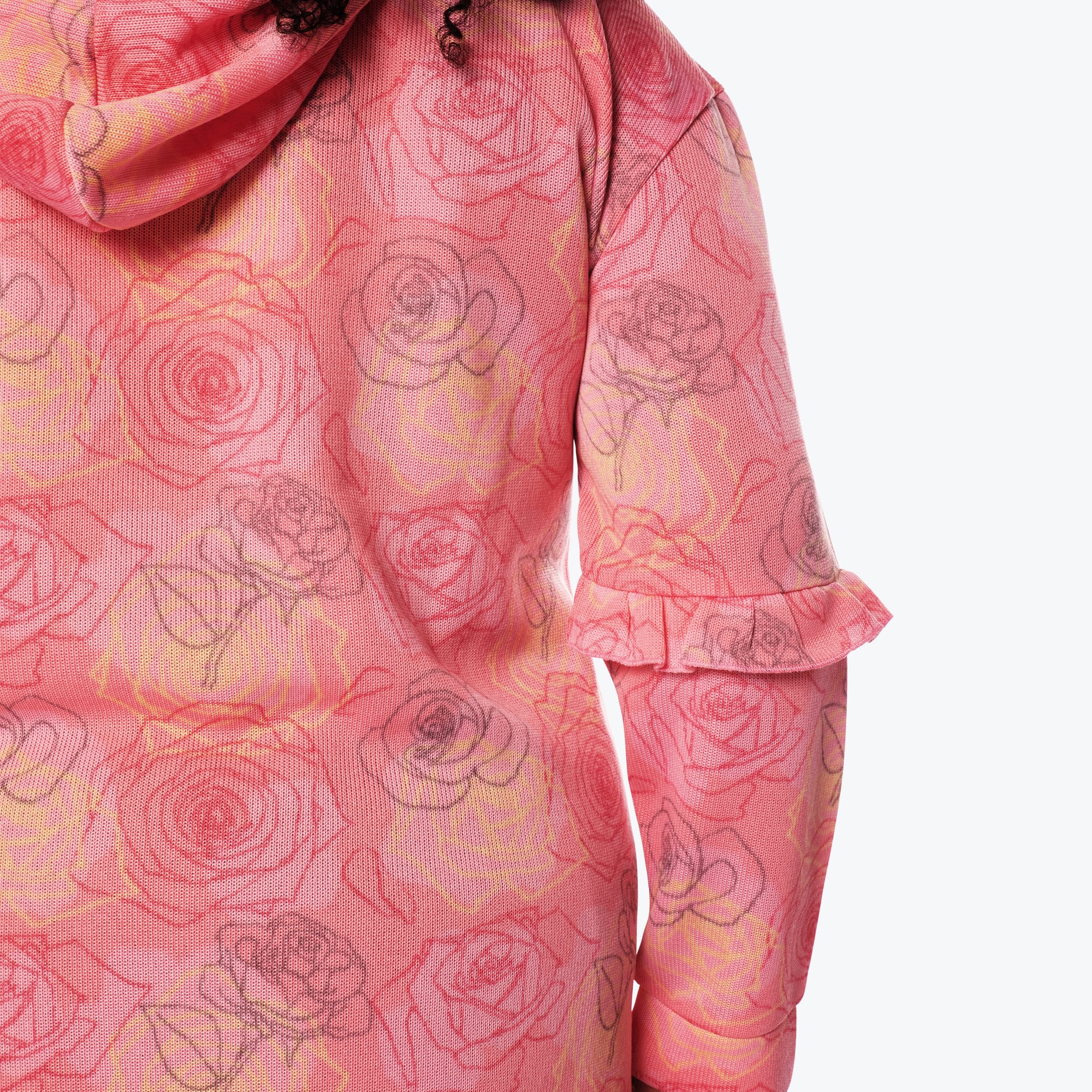 Peekaboo Sweater Fleece Tunic Hoodie - Image 125