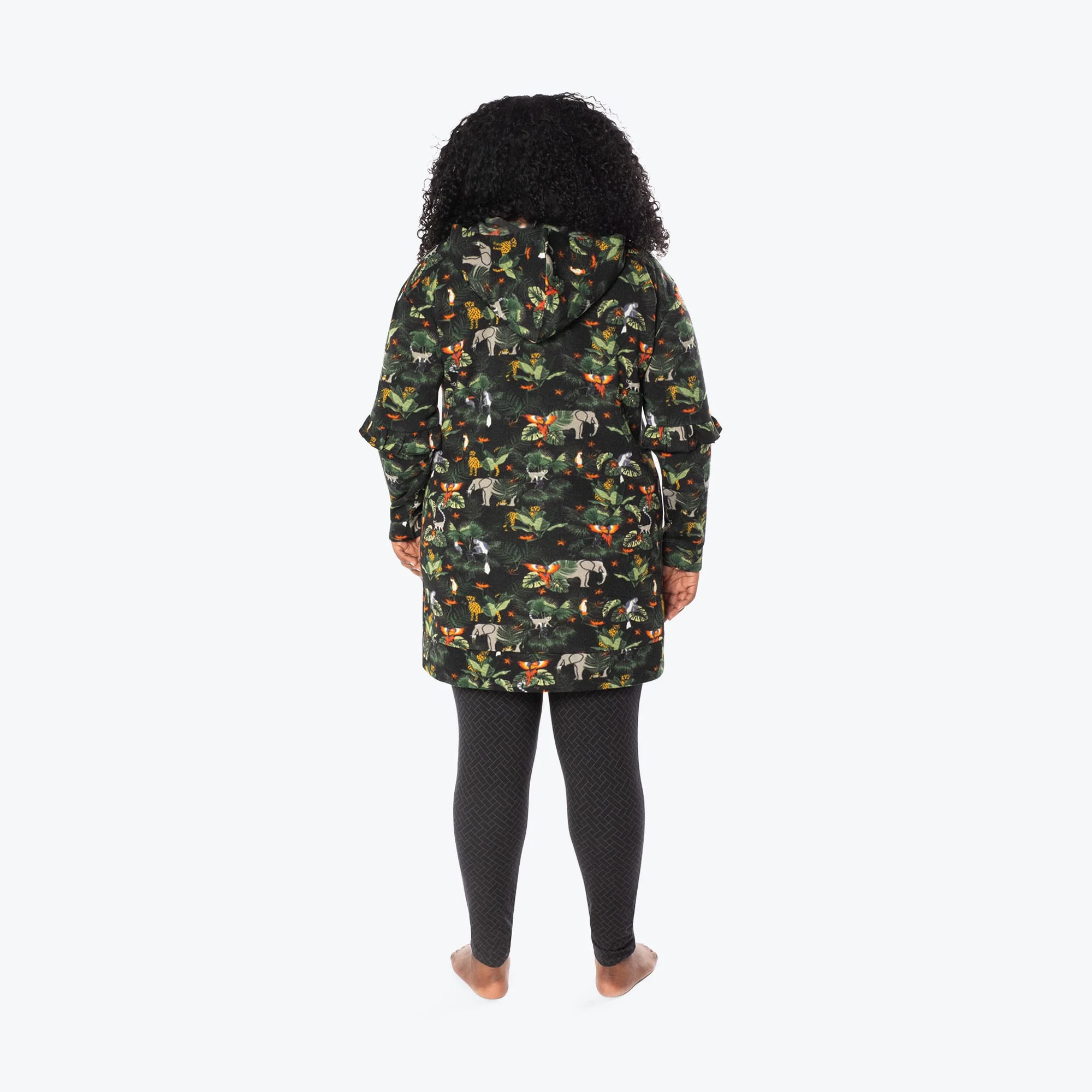 Peekaboo Sweater Fleece Tunic Hoodie - Image 129