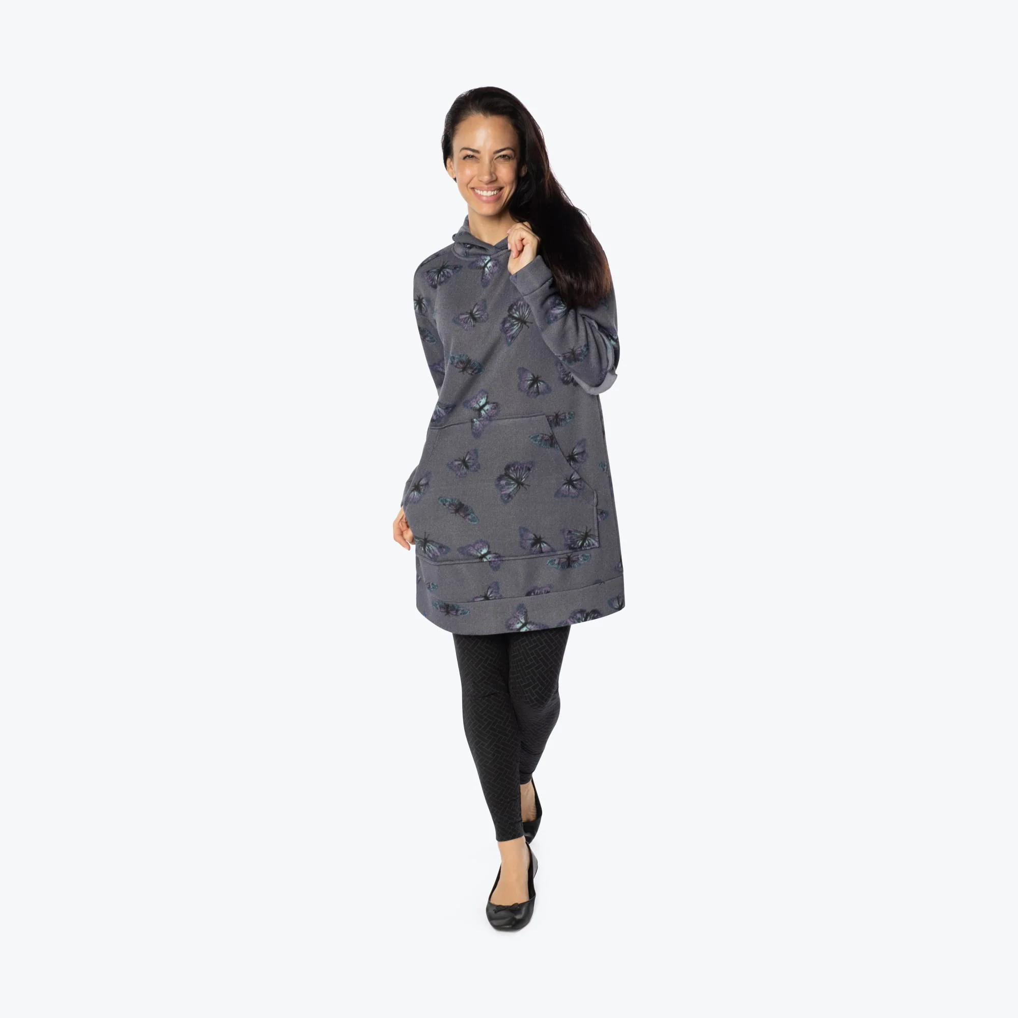 Peekaboo Sweater Fleece Tunic Hoodie - Image 20