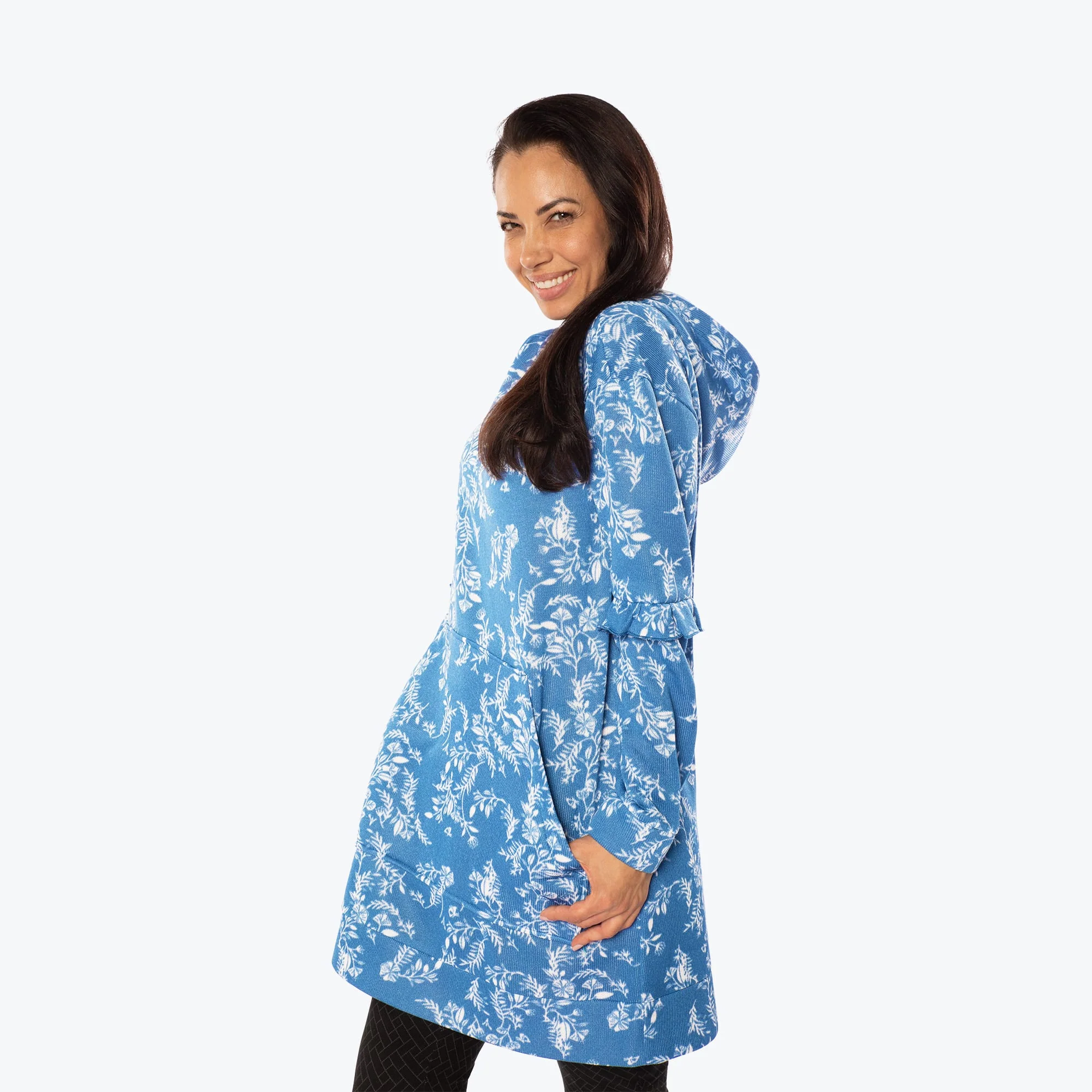 Peekaboo Sweater Fleece Tunic Hoodie - Image 33