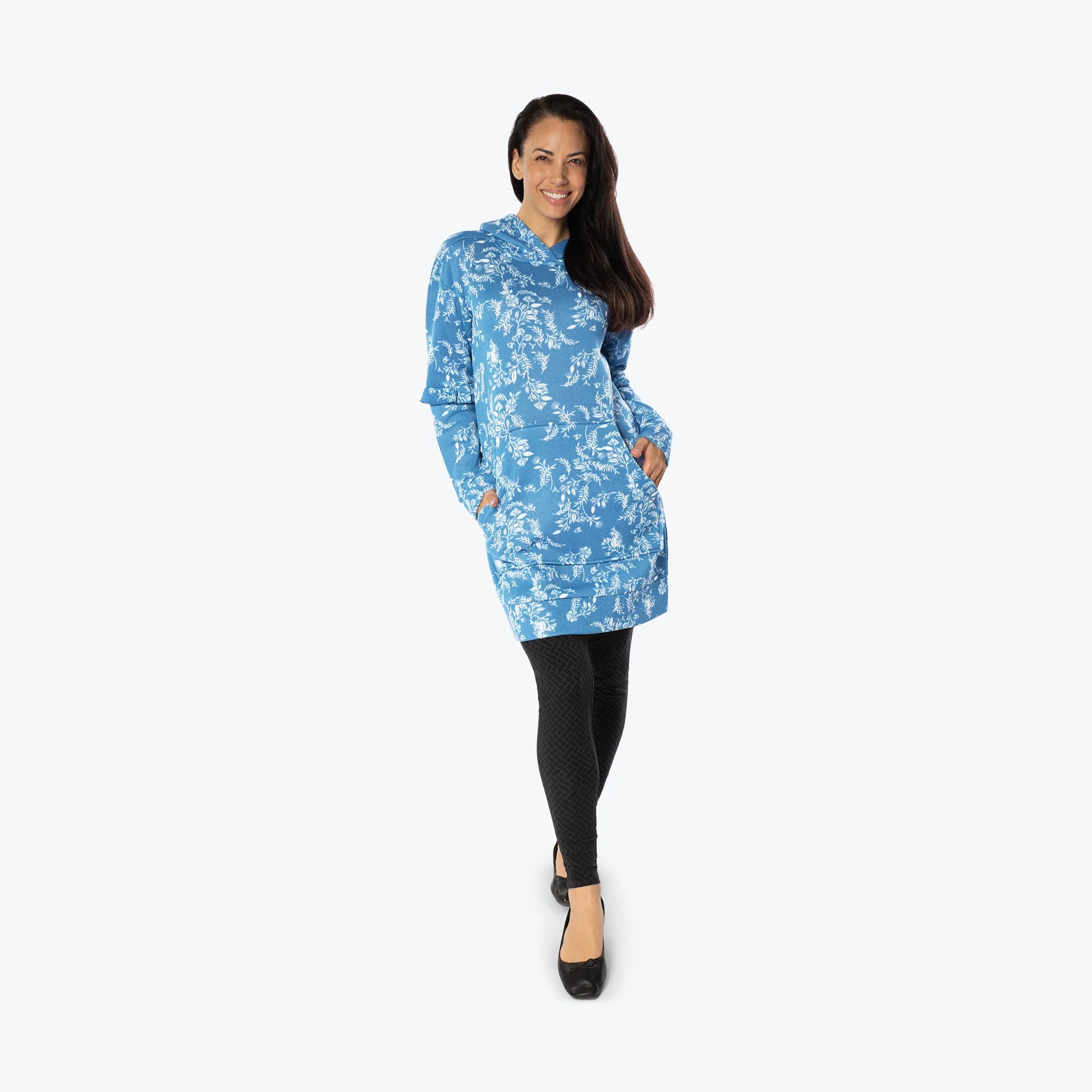 Peekaboo Sweater Fleece Tunic Hoodie - Image 34