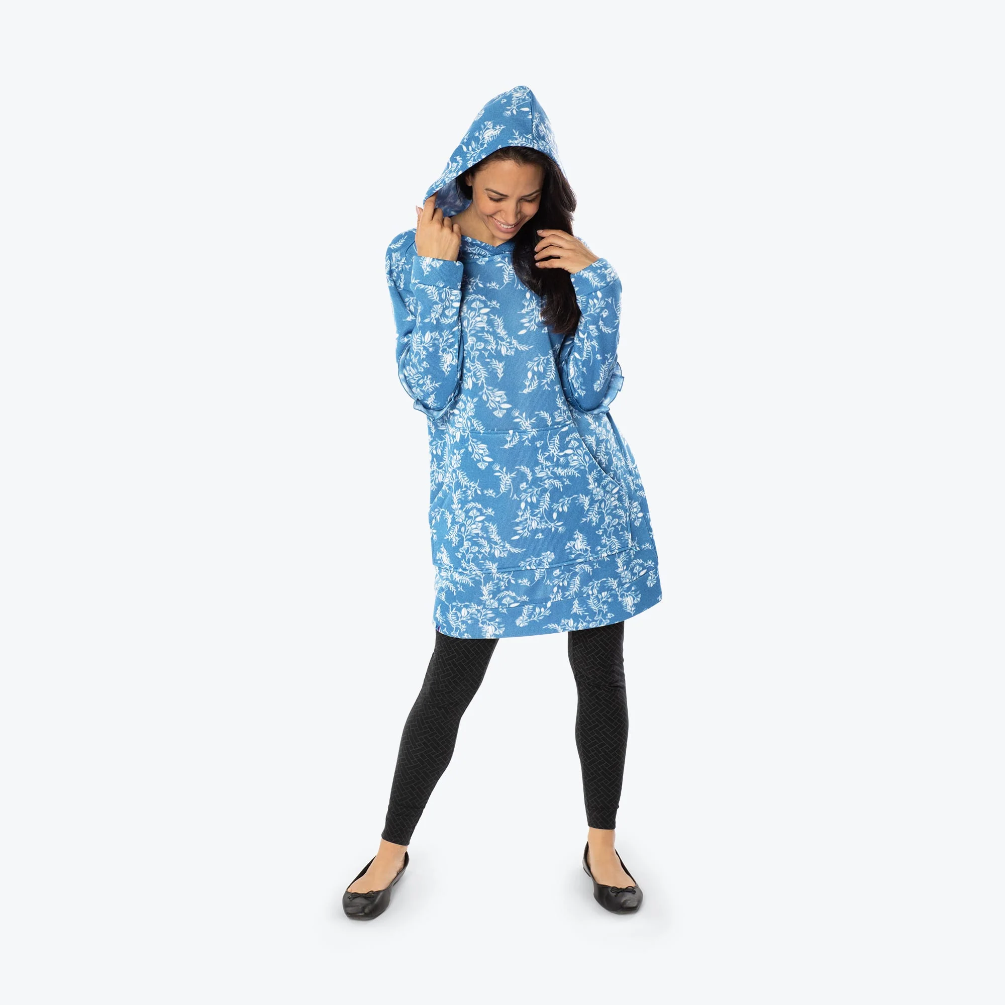 Peekaboo Sweater Fleece Tunic Hoodie - Image 36