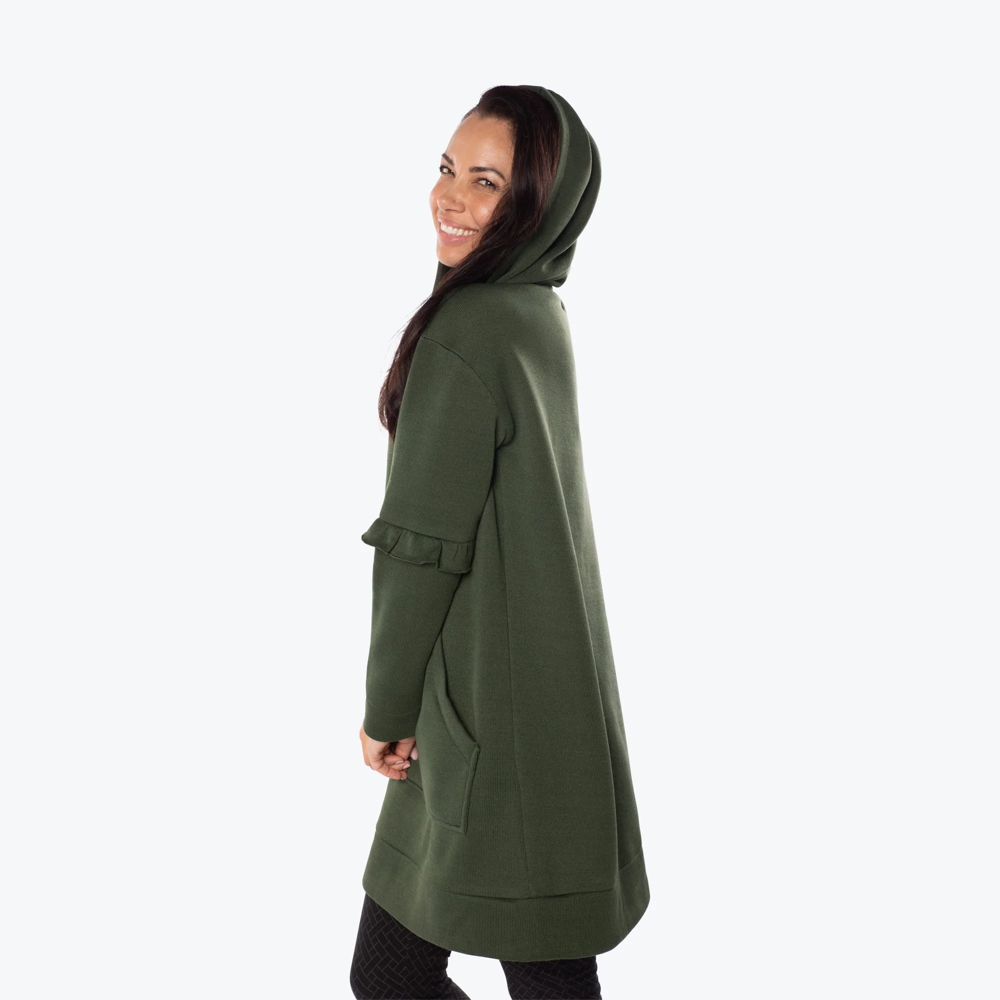 Peekaboo Sweater Fleece Tunic Hoodie - Image 42