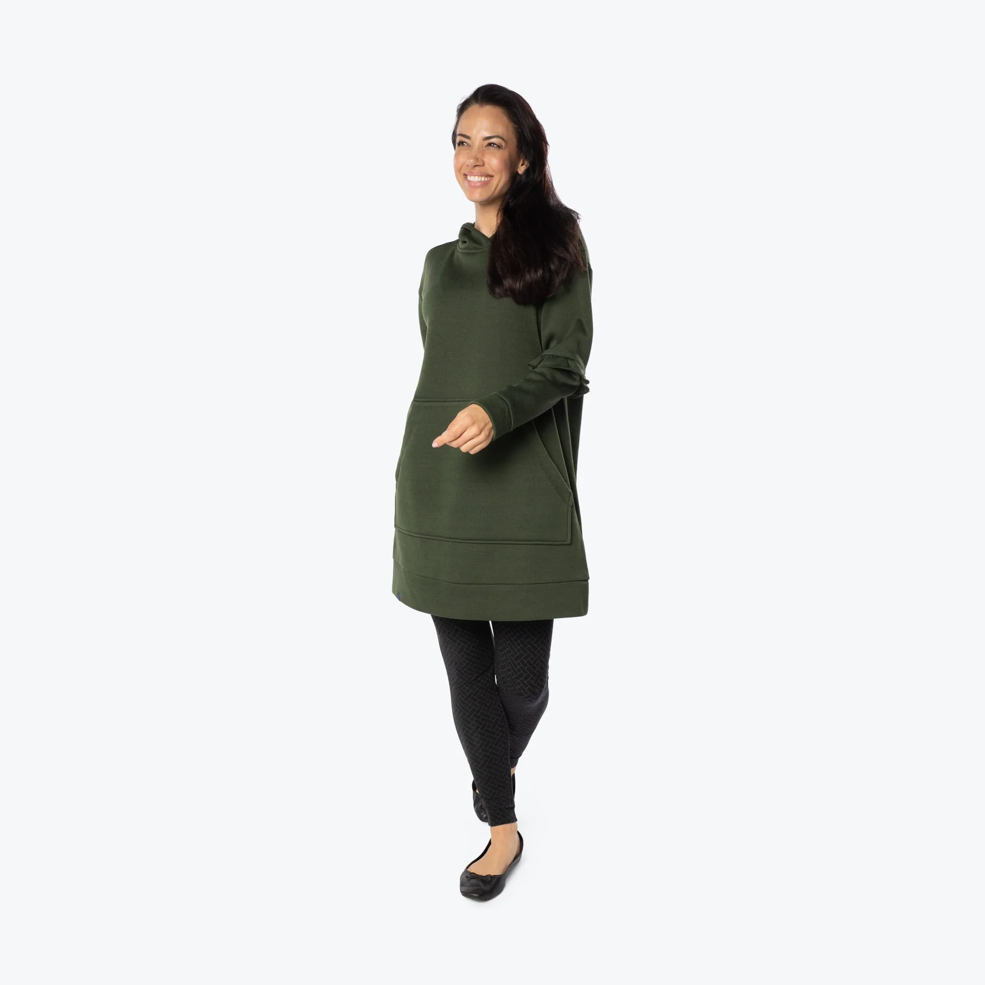 Peekaboo Sweater Fleece Tunic Hoodie - Image 45