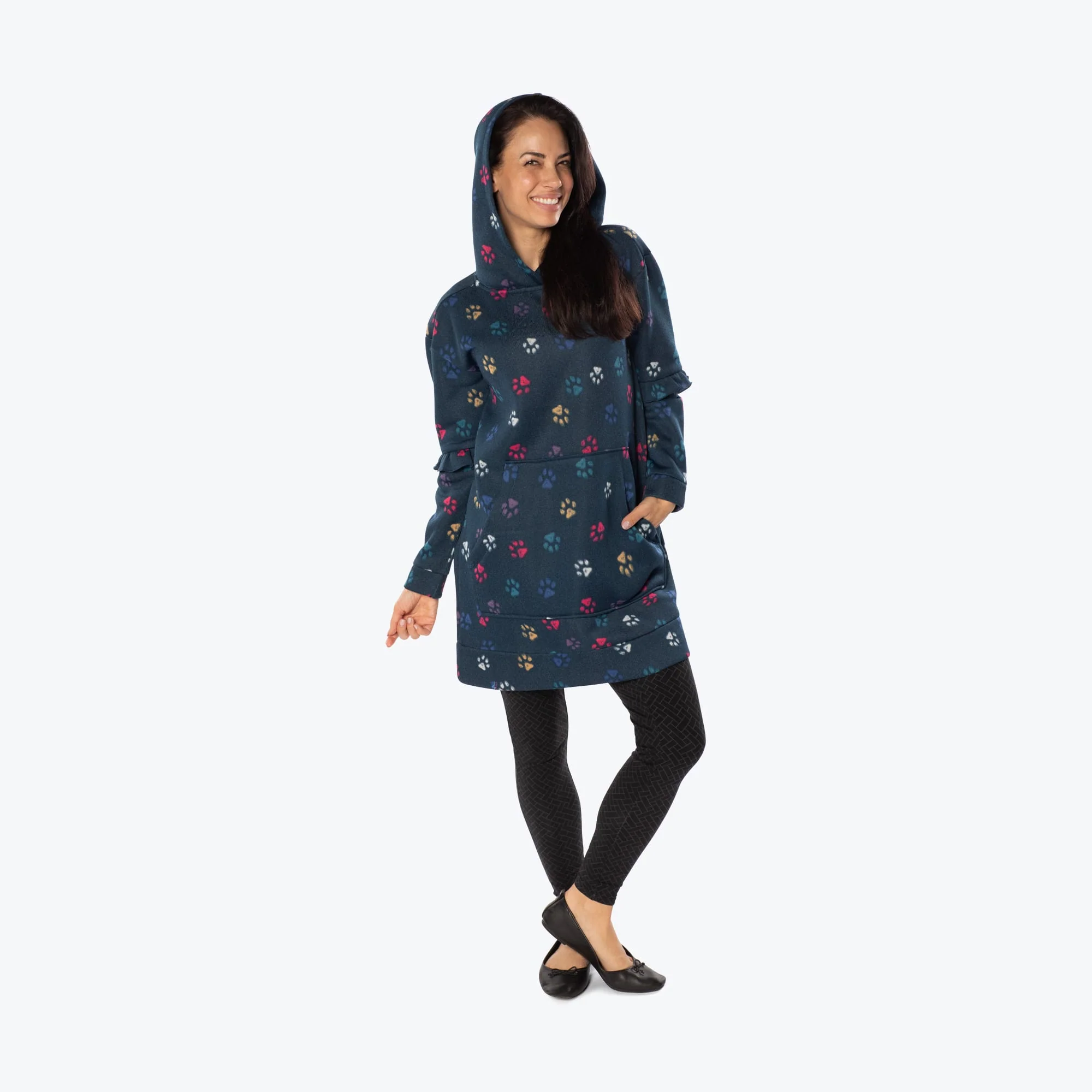 Peekaboo Sweater Fleece Tunic Hoodie - Image 53