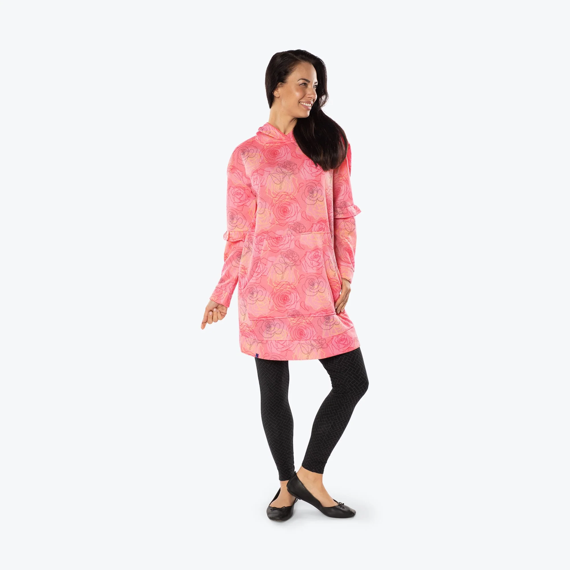 Peekaboo Sweater Fleece Tunic Hoodie - Image 59