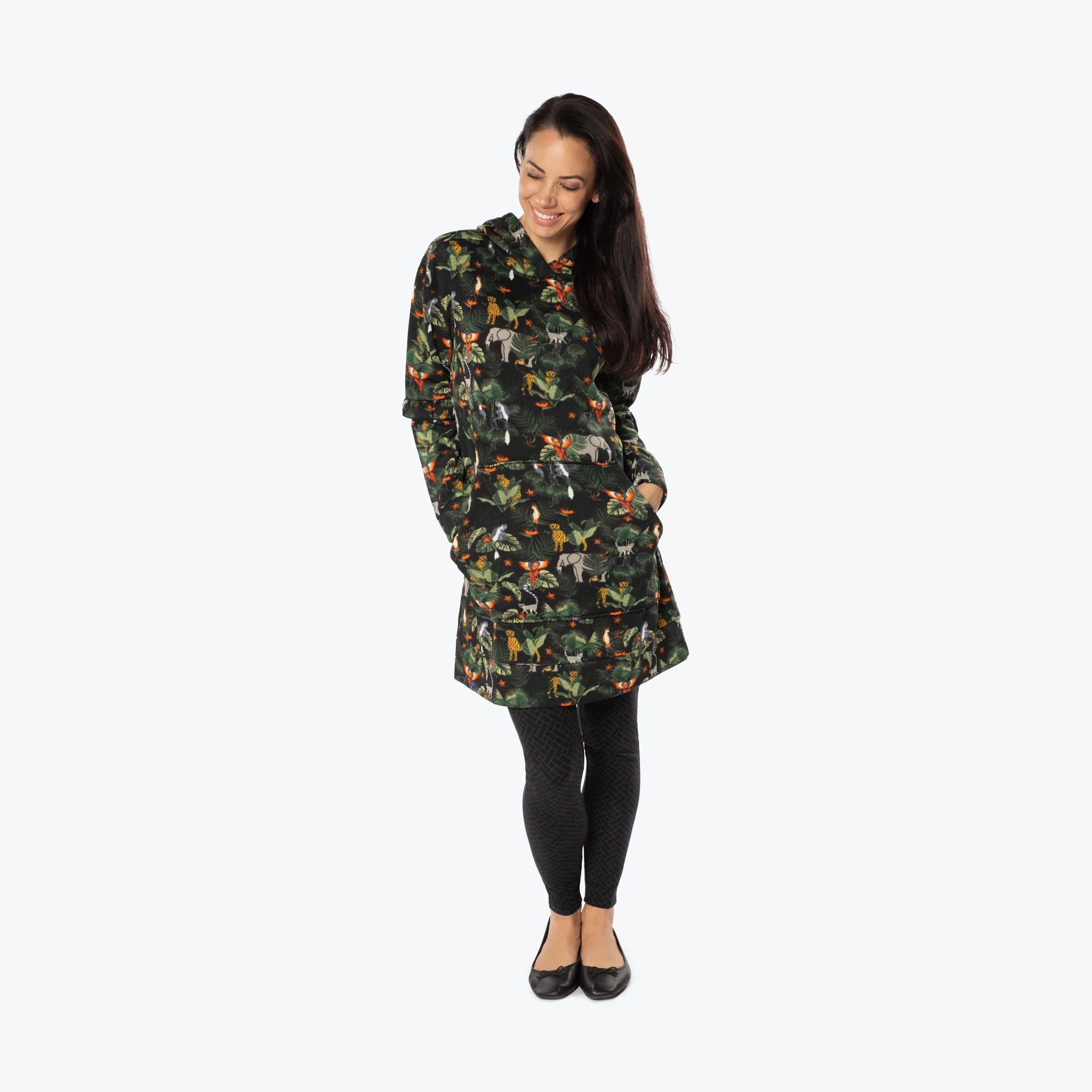 Peekaboo Sweater Fleece Tunic Hoodie - Image 67