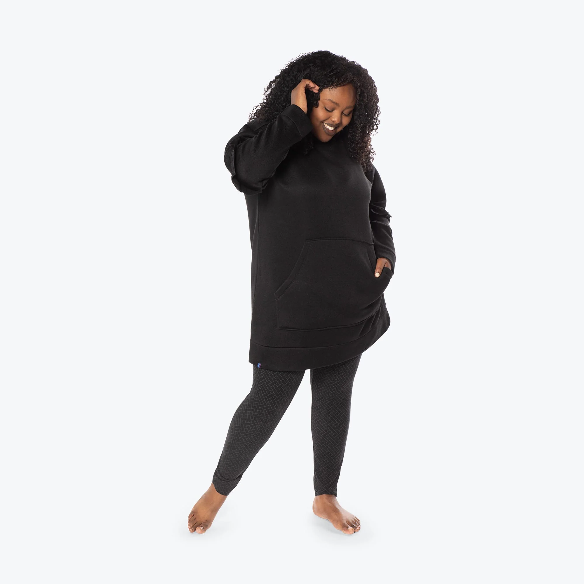 Peekaboo Sweater Fleece Tunic Hoodie - Image 77