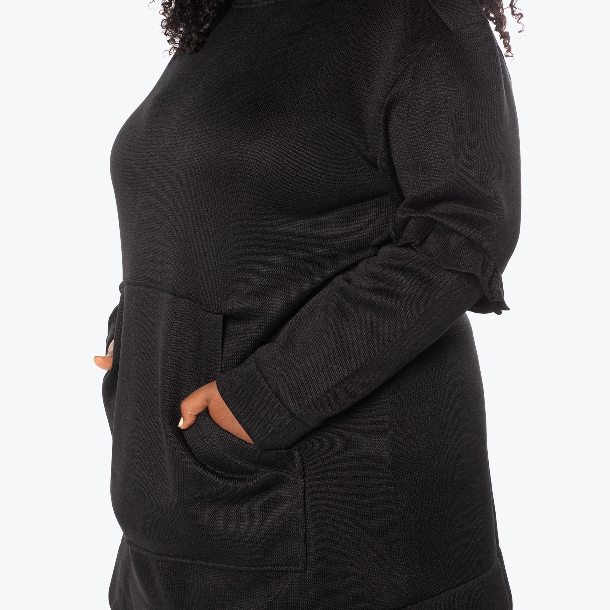 Peekaboo Sweater Fleece Tunic Hoodie - Image 79