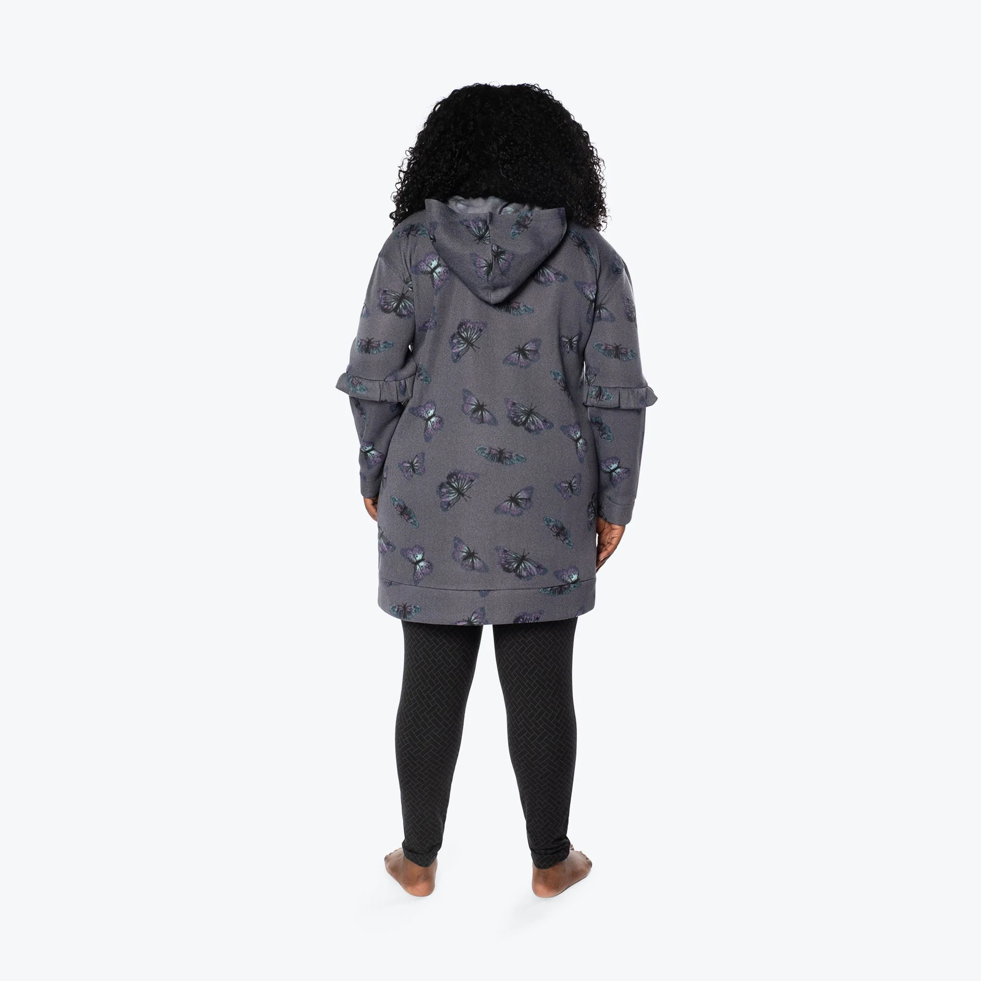 Peekaboo Sweater Fleece Tunic Hoodie - Image 84