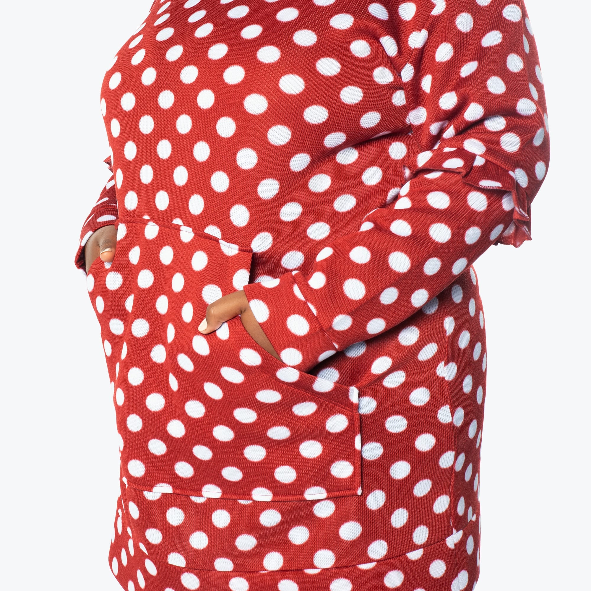 Peekaboo Sweater Fleece Tunic Hoodie - Image 93