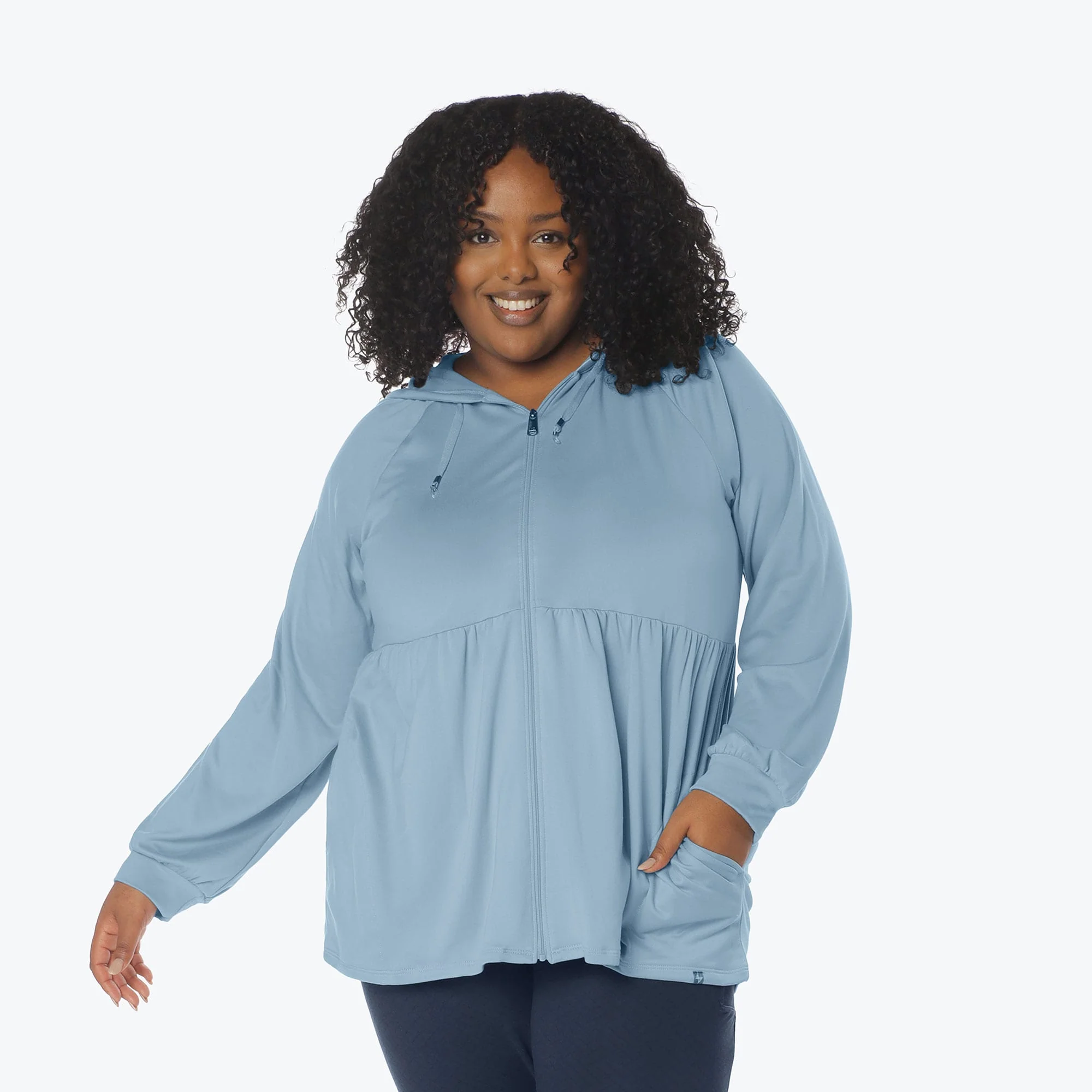 Shimmy Brushed Jersey Zip Up - Image 30